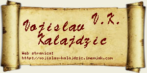 Vojislav Kalajdžić vizit kartica